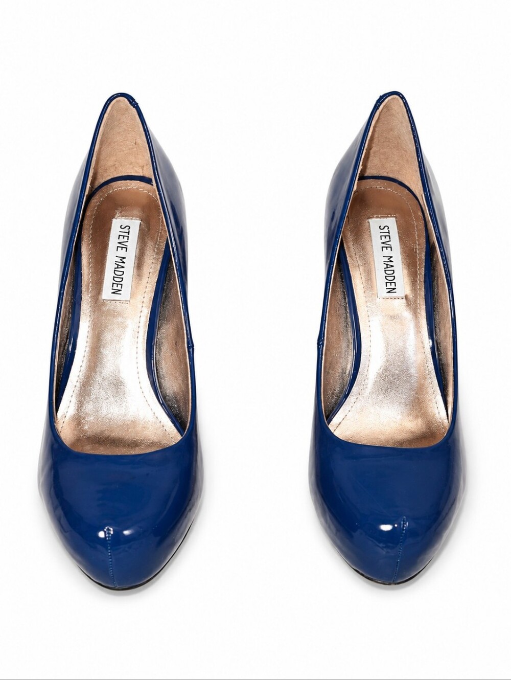Steve Madden Nala Blue Patent Platform Pumps Stiletto Heels - Size 10